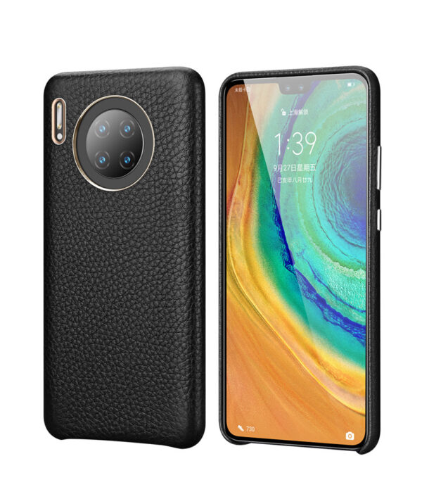 Huawei Mate Serie Einfarbig Mode Huawei mate 30 pro Leder Handyhülle – Bild 2