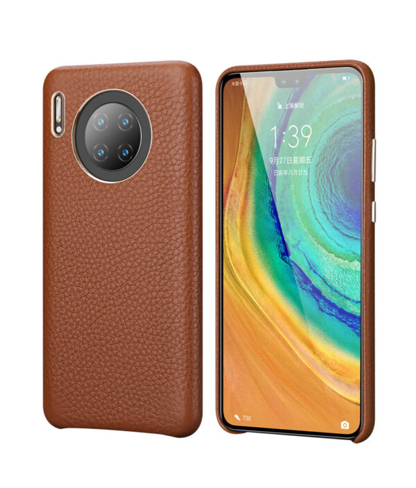 Huawei Mate Serie Einfarbig Mode Huawei mate 30 pro Leder Handyhülle – Bild 3
