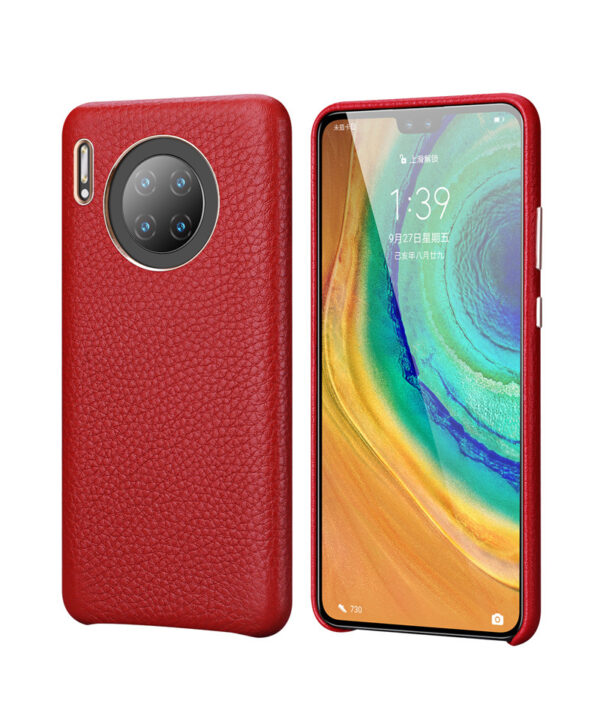Huawei Mate Serie Einfarbig Mode Huawei mate 30 pro Leder Handyhülle – Bild 4
